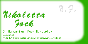 nikoletta fock business card